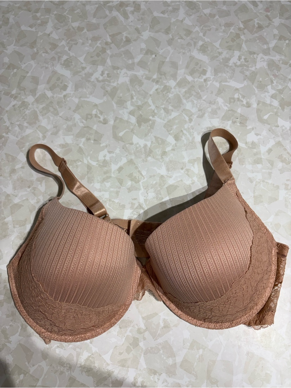 Women's Lace-Trim Nude T-Shirt Bra